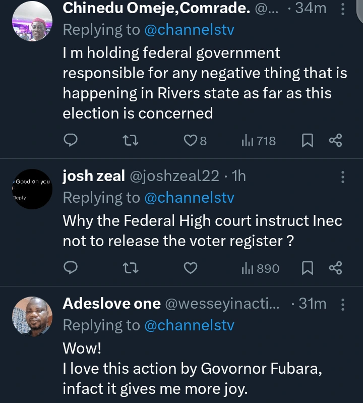 Nigerians React as Rivers Governor Storms RSIEC at Midnight to Halt Police Takeover