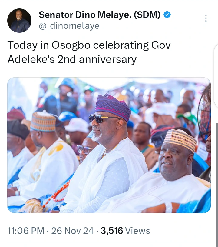 Mixed Reactions as New Photos of Dino Melaye and Olusegun Obasanjo at an Event Emerge Online