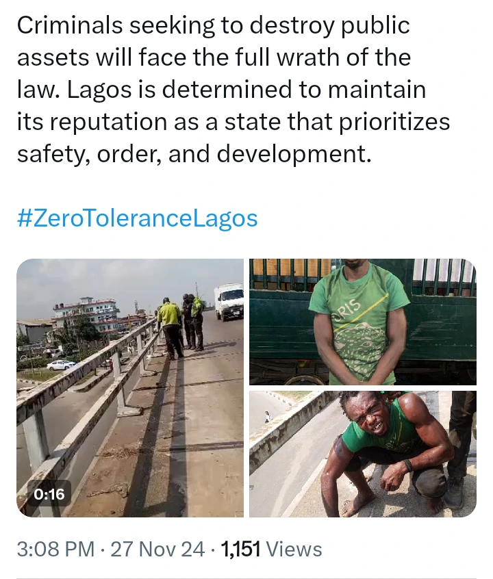 "Man Caught Tampering with Jibowu Bridge Bolts and Nuts Sentenced to Four Months in Prison"