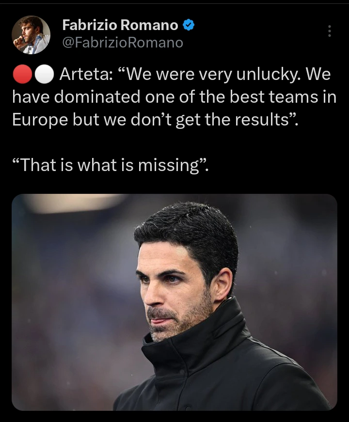 Mikel Arteta on Chelsea Match: "We Dominated a Top European Team but Couldn't Secure the Win"