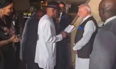 Breaking: Indian Prime Minister Modi Arrives In Nigeria, Welcomed By Fct Minister Wike