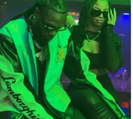 Burna Boy Seen Hanging Out with American Singer and Actress in Lagos