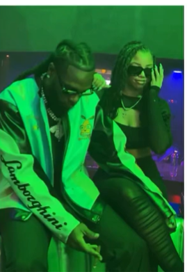 Burna Boy Seen Hanging Out with American Singer and Actress in Lagos