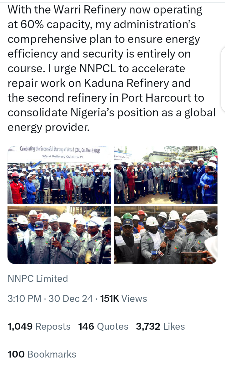 Reactions Trail Shehu Sani's Comment After Hearing That Warri Refinery Has Commenced Operation