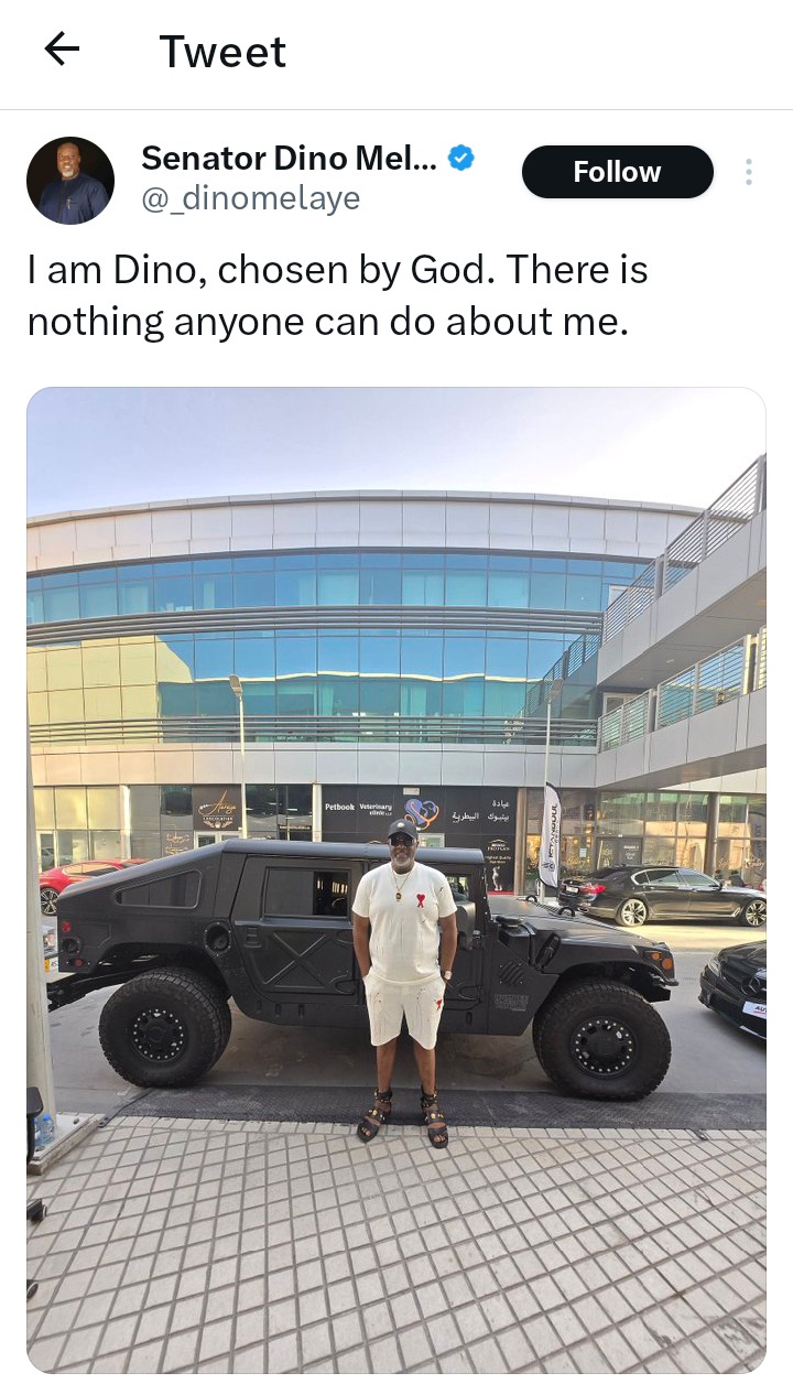 Senator Dino Melaye Sparks Reactions with HUMVEE Photo in Dubai Senator Dino Melaye Sparks Reactions with HUMVEE Photo in Dubai