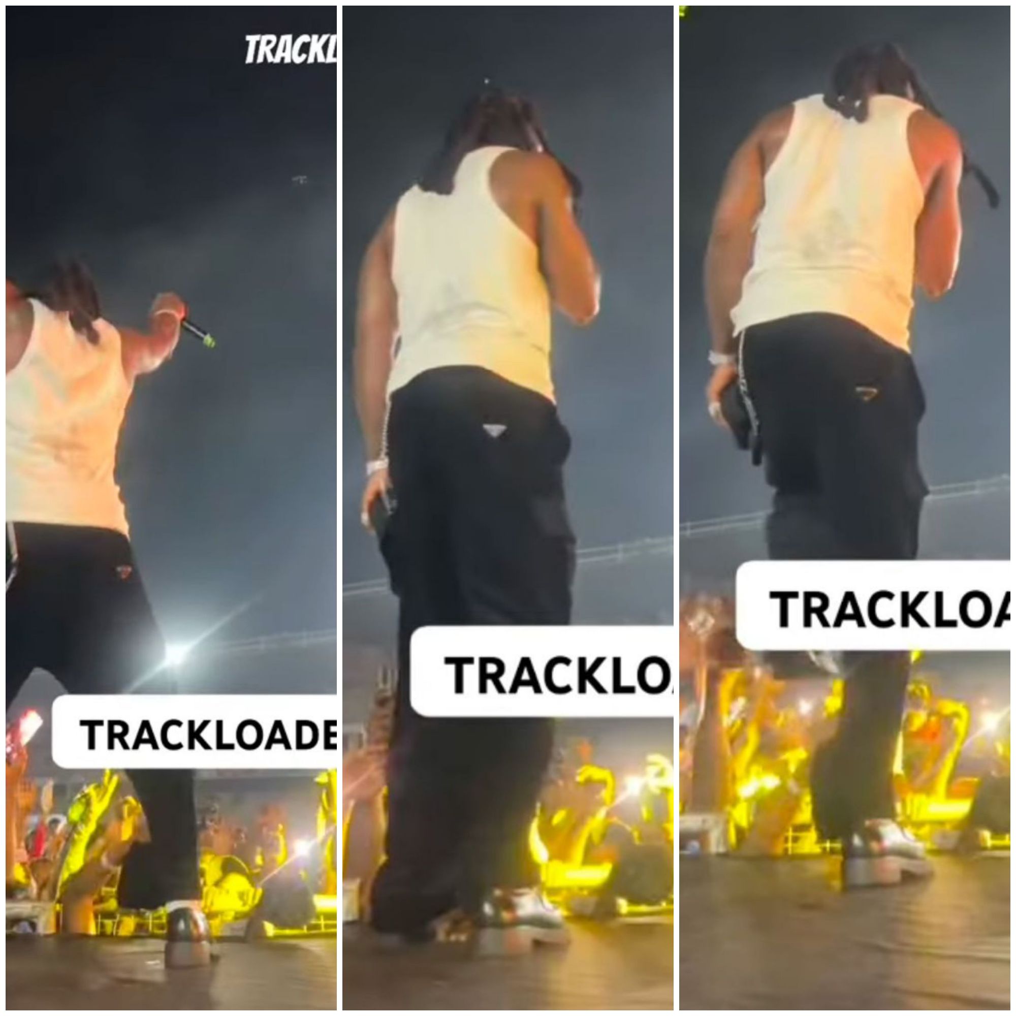 Burna Boy Stepping on Fan's Hand Sparks Controversy: Claims to have PTSD (watch video)