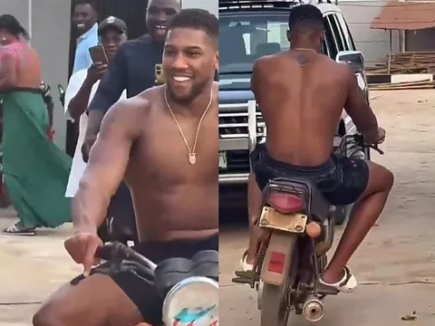 Anthony Joshua Captured On A Thrilling Motorcycle Ride Ahead Of His Much-Awaited Fight