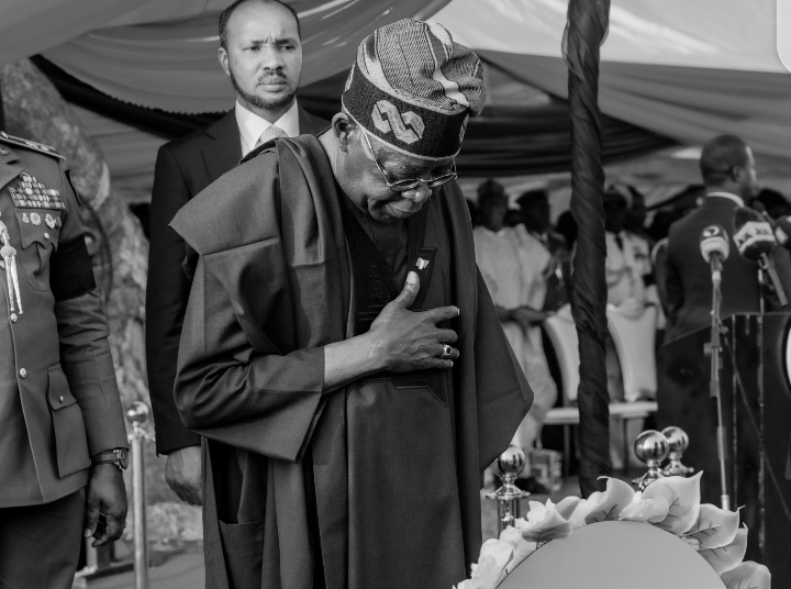 President Tinubu Pays Tribute With Bow To Fallen Military Officers