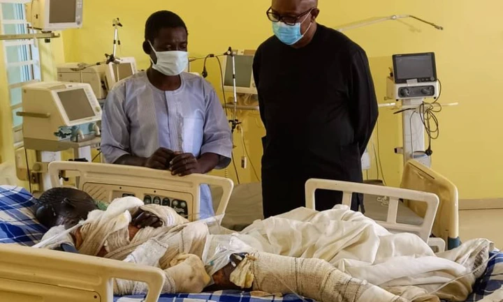Peter Obi Visits Victims of Suleja Tanker Explosion