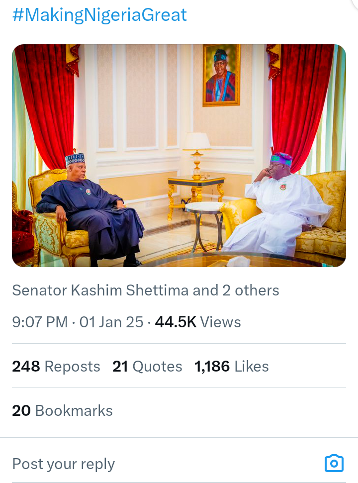 Reactions After Photo Of President Tinubu And Kashim Shettima Holding A Meeting In Lagos Surfaced