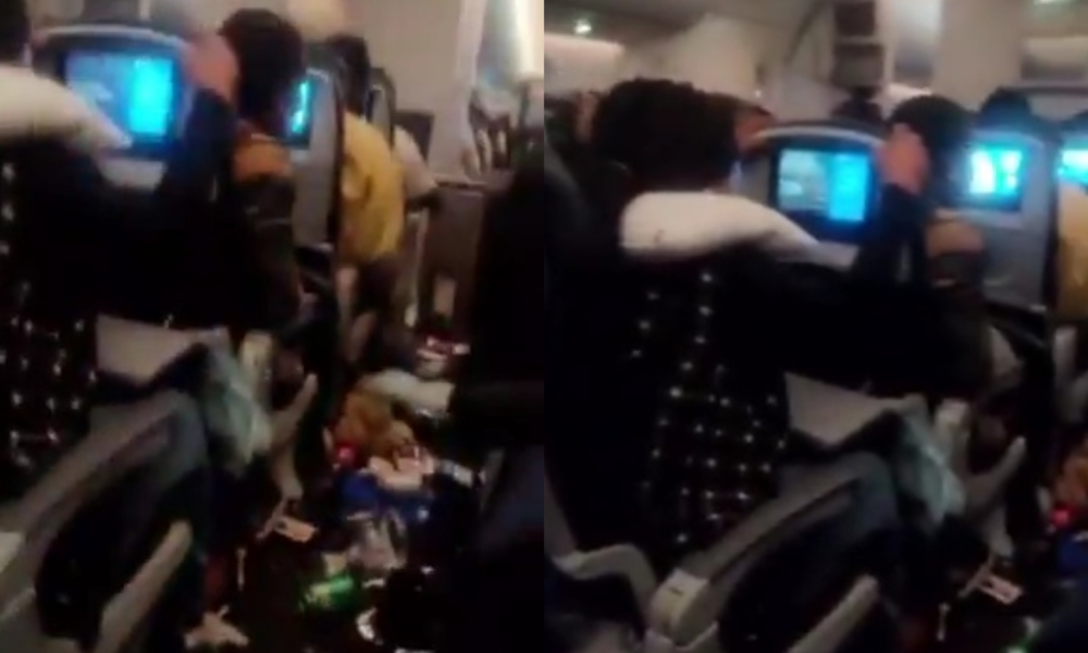 "Blood of Jesus" Passengers Panic as US-Bound Flight Returns to Lagos After Technical Malfunction (Video)