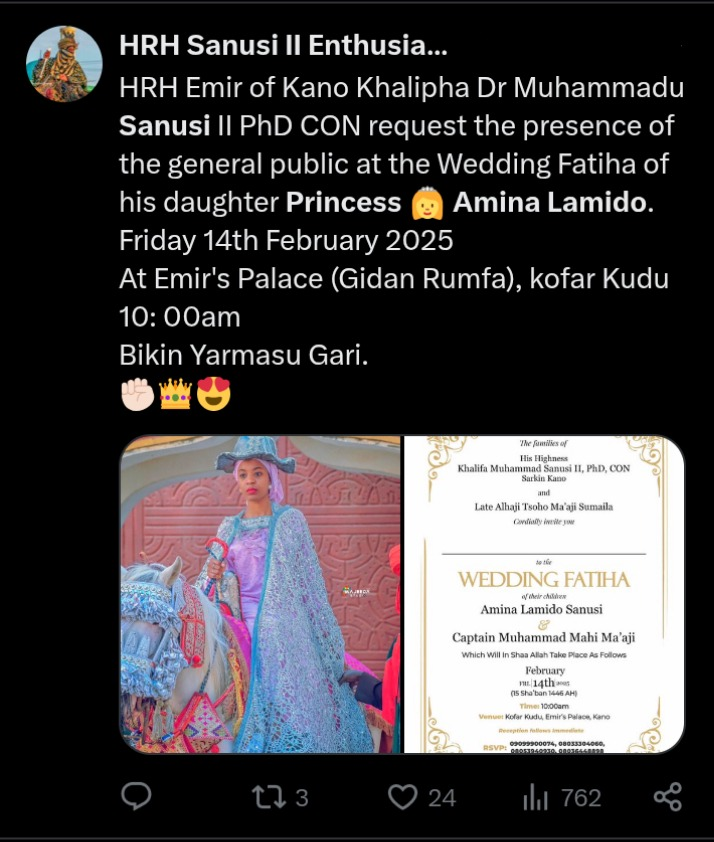 Princess Amina Sanusi to Wed in Grand Ceremony, Celebrating Love and Royal Tradition