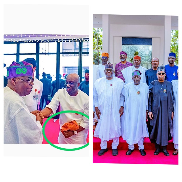 Reactions as Edo State Governor meets President Tinubu in Lagos.