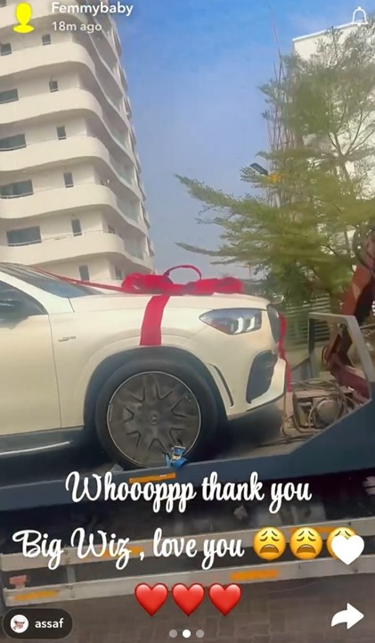 Wizkid Surprises His Right-Hand Man, Femmy, with a Brand-New Benz (PHOTOS)