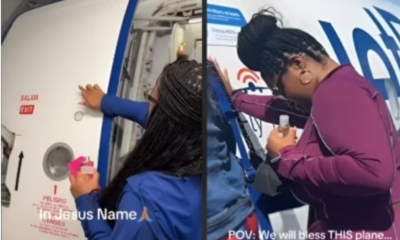 Woman Anoints Plane with Holy Water Before Takeoff Amid Recent Aviation Crashes (Video)