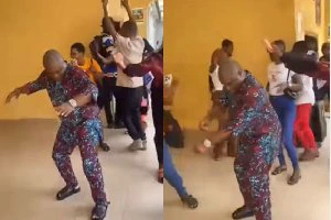 Nigerian Lecturer Dr. Marshal Abia Dances with Students, Sparks Reactions