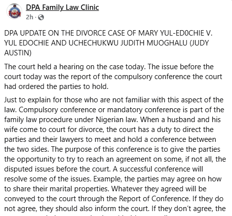 May Yul-Edochie's Lawyer Provides Update on Divorce Case, Court Adjourns Until March