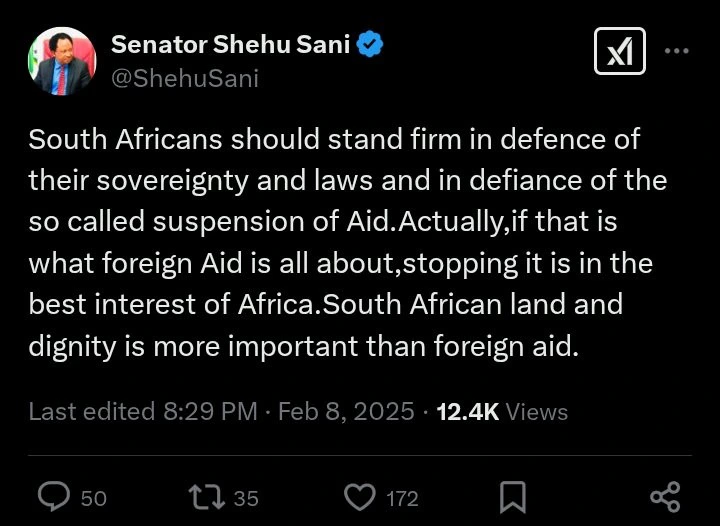 Shehu Sani: Africa’s Independence More Valuable Than Foreign Aid