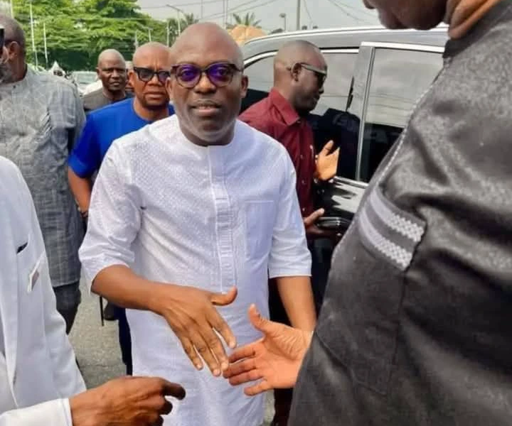 Fubara Makes First Public Appearance In Church After Suspension, Without Heavy Security [Photos]