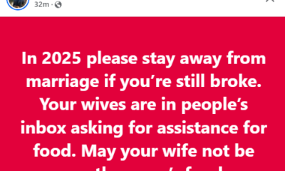 Don’t Marry If You’re Broke – Nigerian Man Warns Men Over Wives Begging For Food
