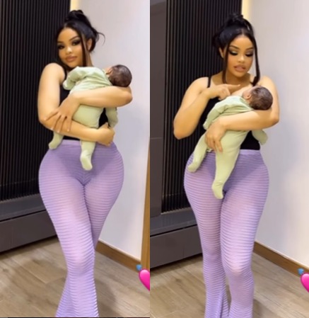 Adorable Moment: Bbnaija’s Nengi Shares Sweet Video With Her Baby Girl