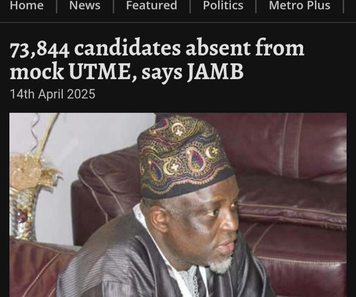 Today'S Headlines: Jamb Reveals Over 73,000 Mock Utme Absentees, Delta Apc Welcomes Pdp Defectors, Nans Kicks Against Non-Voter Jail Bill, Afe Babalola Urges Return To Agriculture