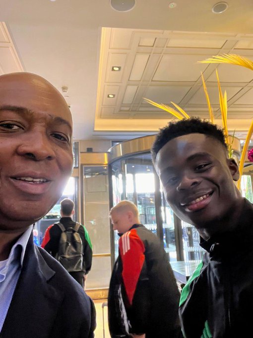 Saraki Meets Bukayo Saka In Madrid After Arsenal'S Champions League Masterclass Saraki Meets Bukayo Saka In Madrid After Arsenal'S Champions League Masterclass