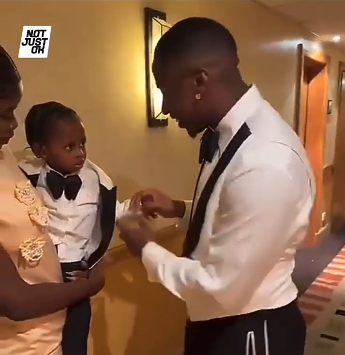 Juma Jux Spotted Sharing Playful Moment With Mohbad’s Son Liam As They Prepared For White Wedding Juma Jux Spotted Sharing Playful Moment With Mohbad’s Son Liam As They Prepared For White Wedding