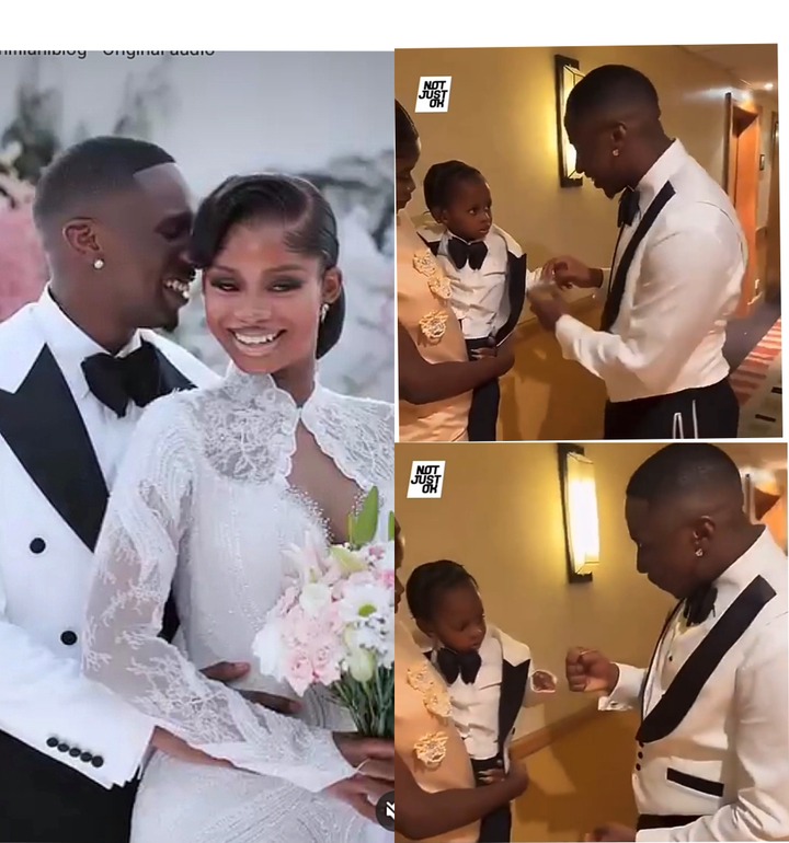 Juma Jux Spotted Sharing Playful Moment With Mohbad’s Son Liam As They Prepared For White Wedding Juma Jux Spotted Sharing Playful Moment With Mohbad’s Son Liam As They Prepared For White Wedding
