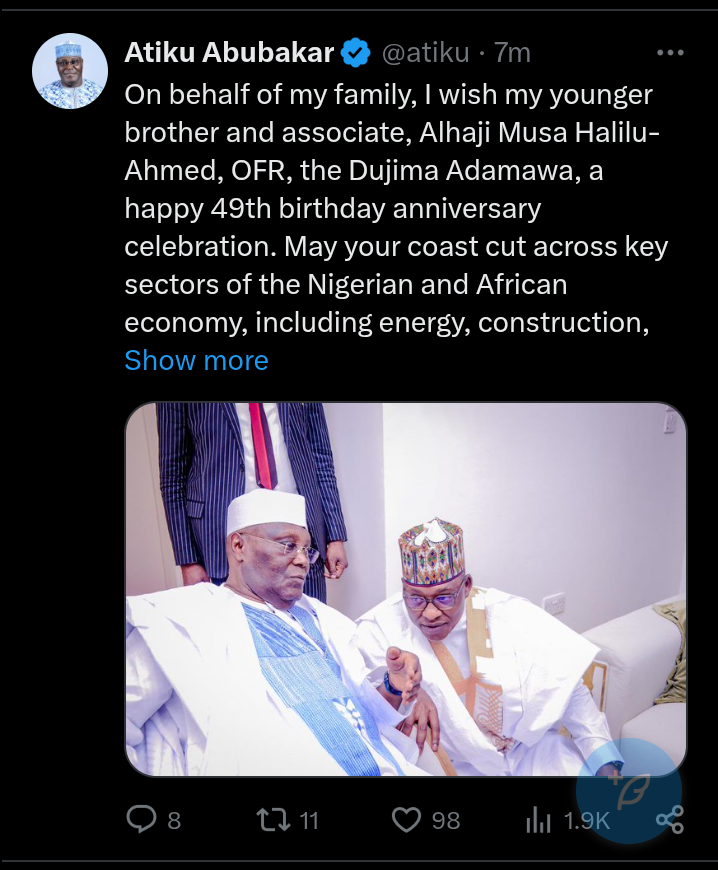 Atiku Abubakar Celebrates Brother Alhaji Musa Halilu-Ahmed On His 49Th Birthday Atiku Abubakar Celebrates Brother Alhaji Musa Halilu-Ahmed On His 49Th Birthday
