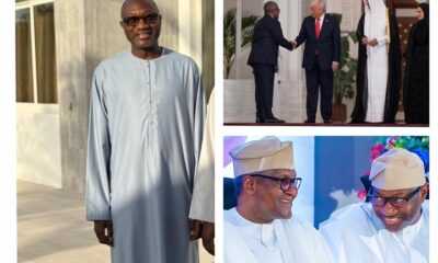 Mixed Reactions As Femi Otedola Reacts To Viral Photo Of Dangote And Donald Trump In Qatar