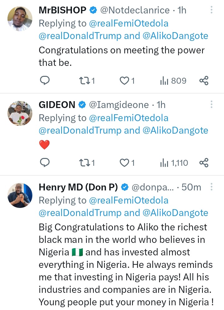 Mixed Reactions As Femi Otedola Reacts To Viral Photo Of Dangote And Donald Trump In Qatar Mixed Reactions As Femi Otedola Reacts To Viral Photo Of Dangote And Donald Trump In Qatar