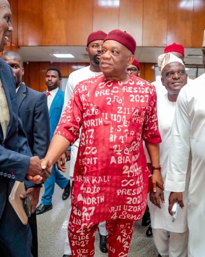 Senator Orji Uzor Kalu Sparks Reactions With Tinubu-Inspired Outfit At Senate Plenary Senator Orji Uzor Kalu Sparks Reactions With Tinubu-Inspired Outfit At Senate Plenary