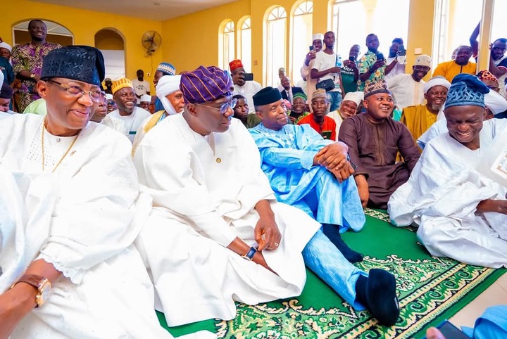 Babajide Sanwo-Olu Pictured Together With Former VP, Yemi Osinbajo In A Mosque In Ogun On Monday News Hub Creator 25min The executive Governor of Lagos State, Babajide Sanwo-Olu has been pictured together with former Vice President of Nigeria, Yemi Osinbajo at a mosque in Ogun State on Monday. Governor Babajide Sanwo-Olu stated on his verified Facebook page on Monday; "Today, I joined others in paying my last respects to His Royal Majesty, Oba Sikiru Kayode Adetona, the Awujale of Ijebuland." He stated further; "His presence anchored the community for generations, and his legacy will continue to guide it. Although Oba Adetona’s passing is a great loss, the values he championed live on." He noted; "My sincere condolences go to Governor Dapo Abiodun, the royal family, and the people of Ijebuland and Ogun State." The recent statement by the executive Governor of Lagos State and chieftain of the All Progressives Congress, Babajide Sanwo-Olu on his verified Facebook page has generated a lot of reactions from his fans and numerous followers on the social media platform.