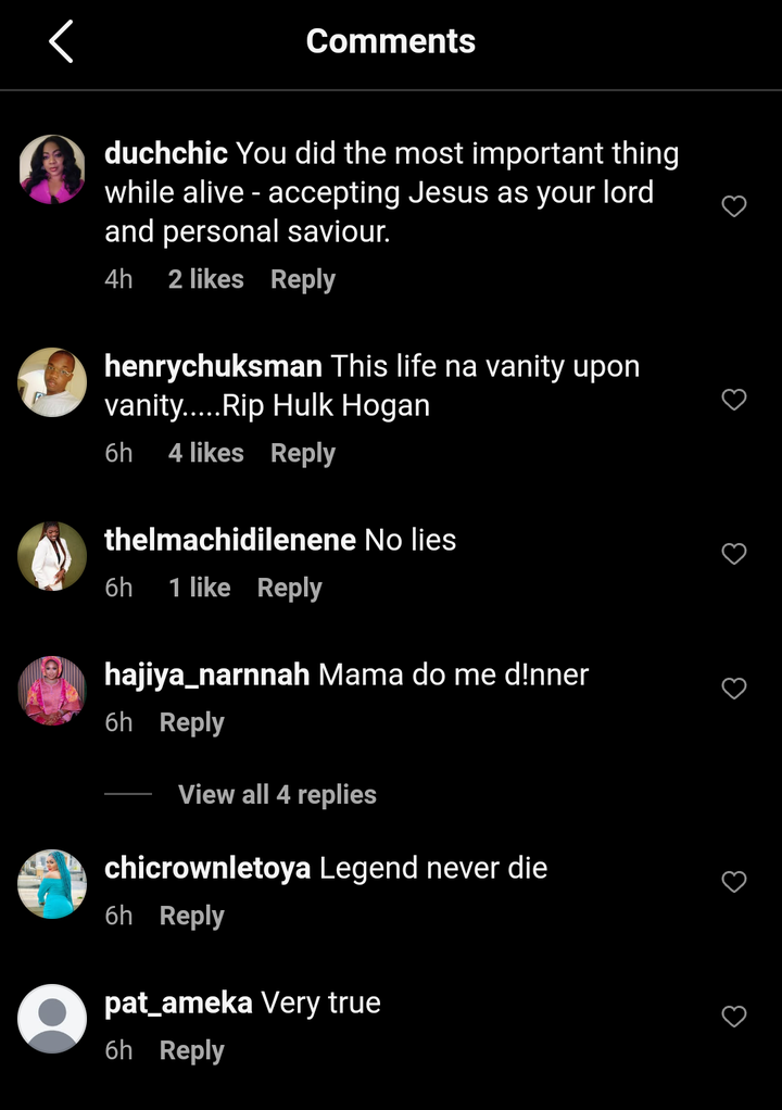 Angela Okorie Shares Video of Late Hulk Hogan Discussing His Christian Faith